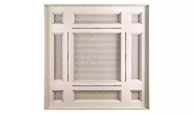White Ceiling In Oriental Style 5x5 3D model