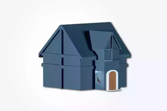 Low Poly Cartoon House