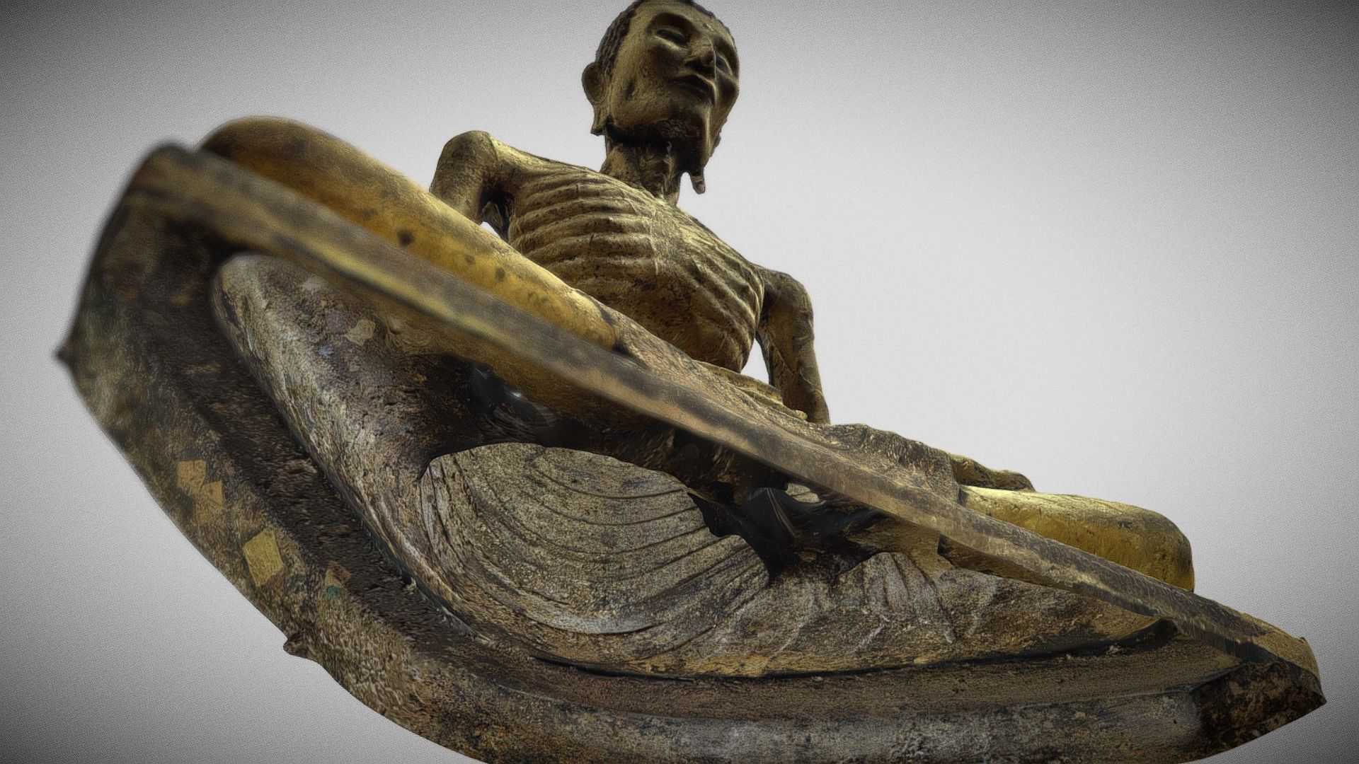 Buddha 18  Low-poly 3D model_7