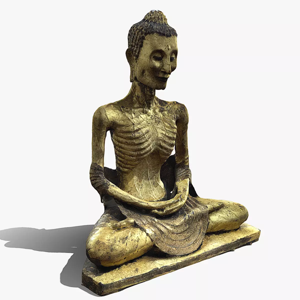Buddha 18  Low-poly 3D model_0