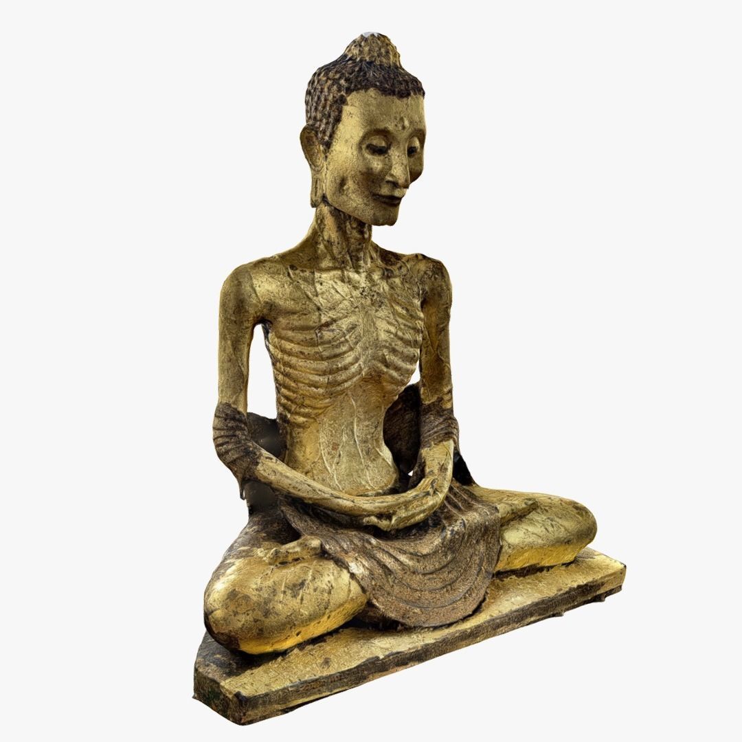 Buddha 18  Low-poly 3D model_13