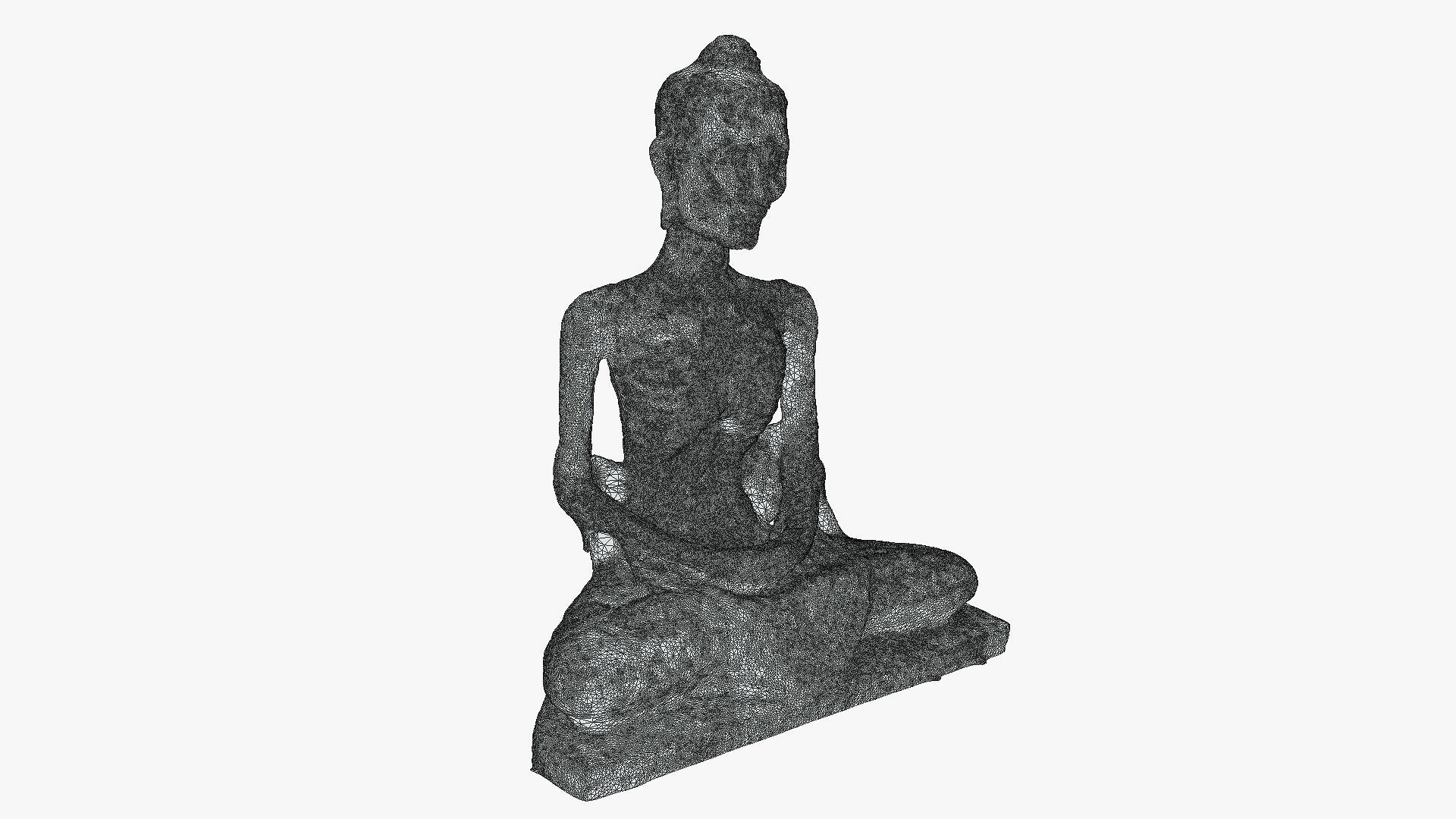 Buddha 18  Low-poly 3D model_15