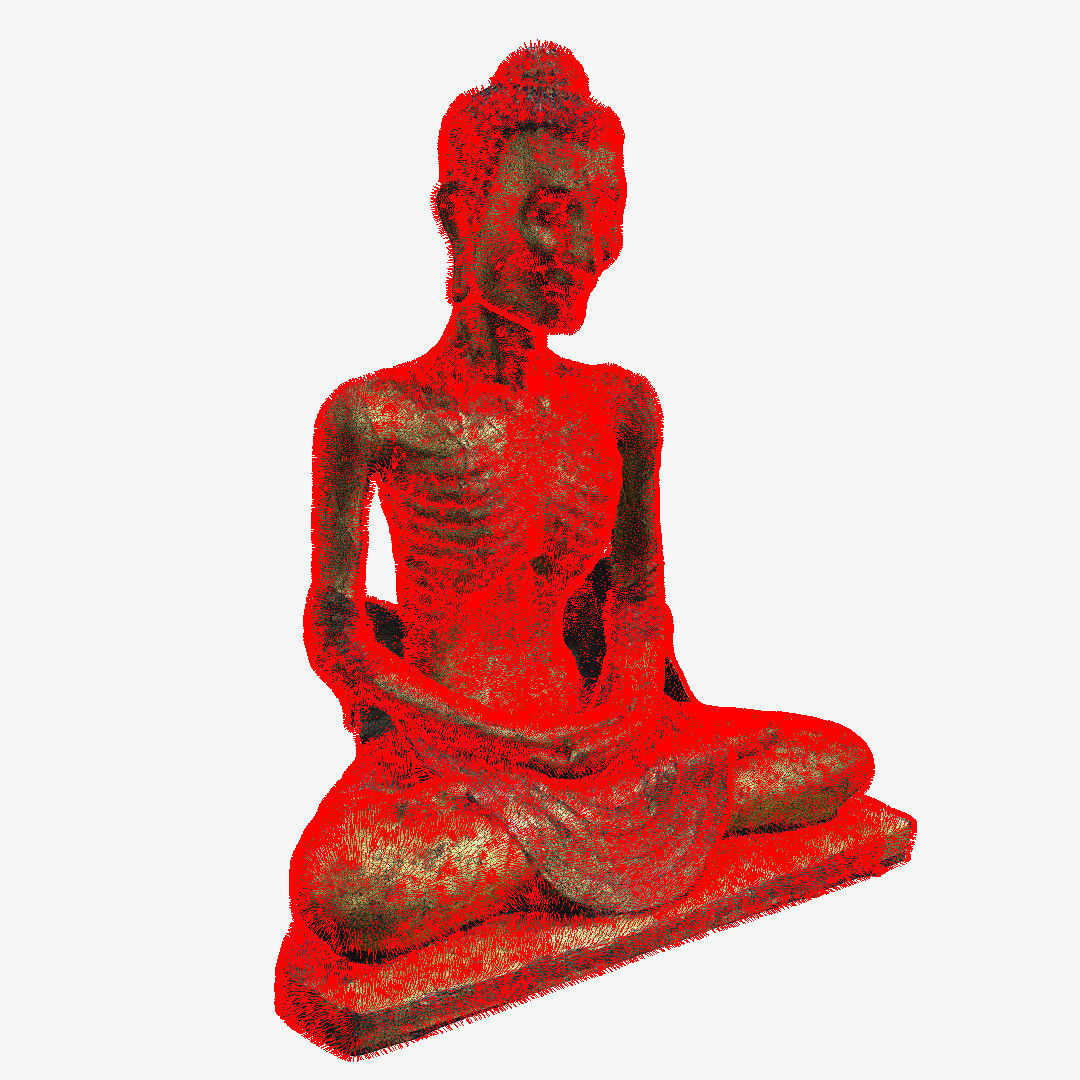 Buddha 18  Low-poly 3D model_17