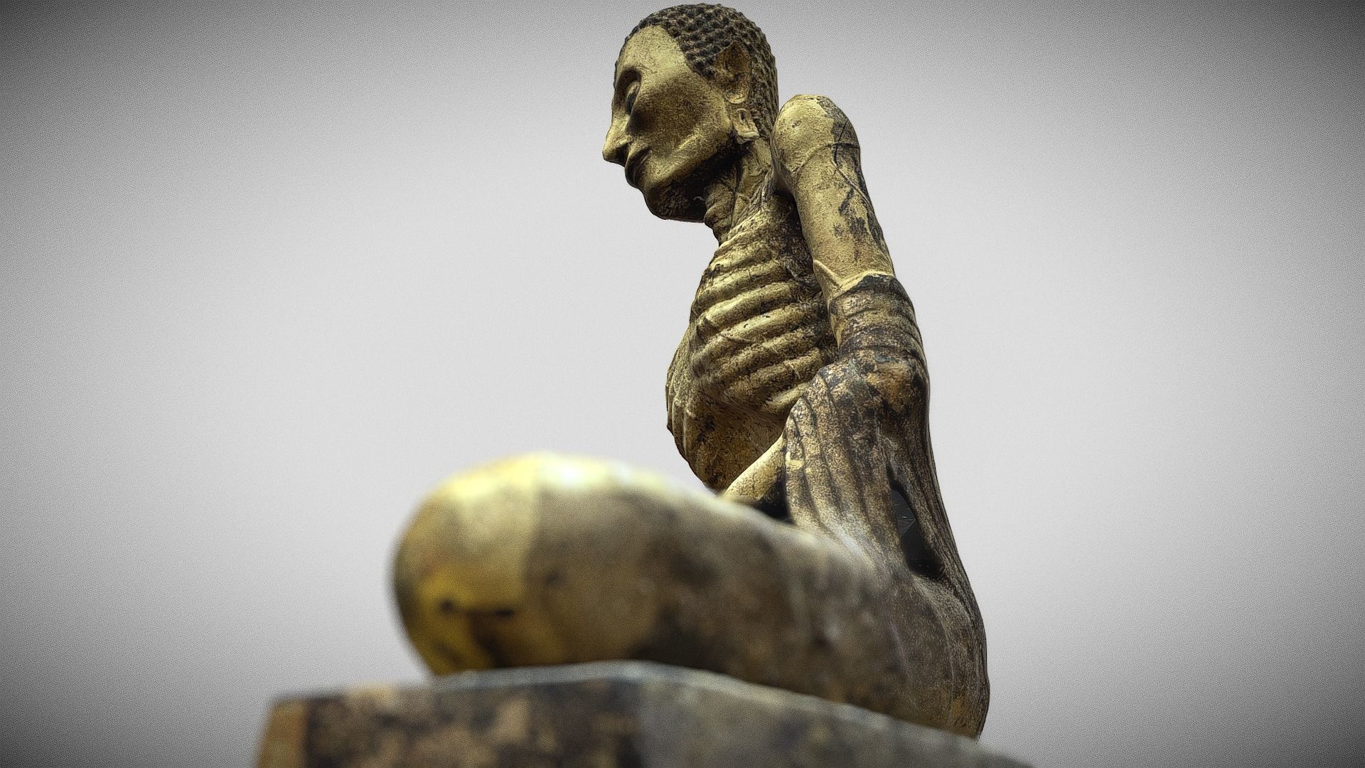 Buddha 18  Low-poly 3D model_3