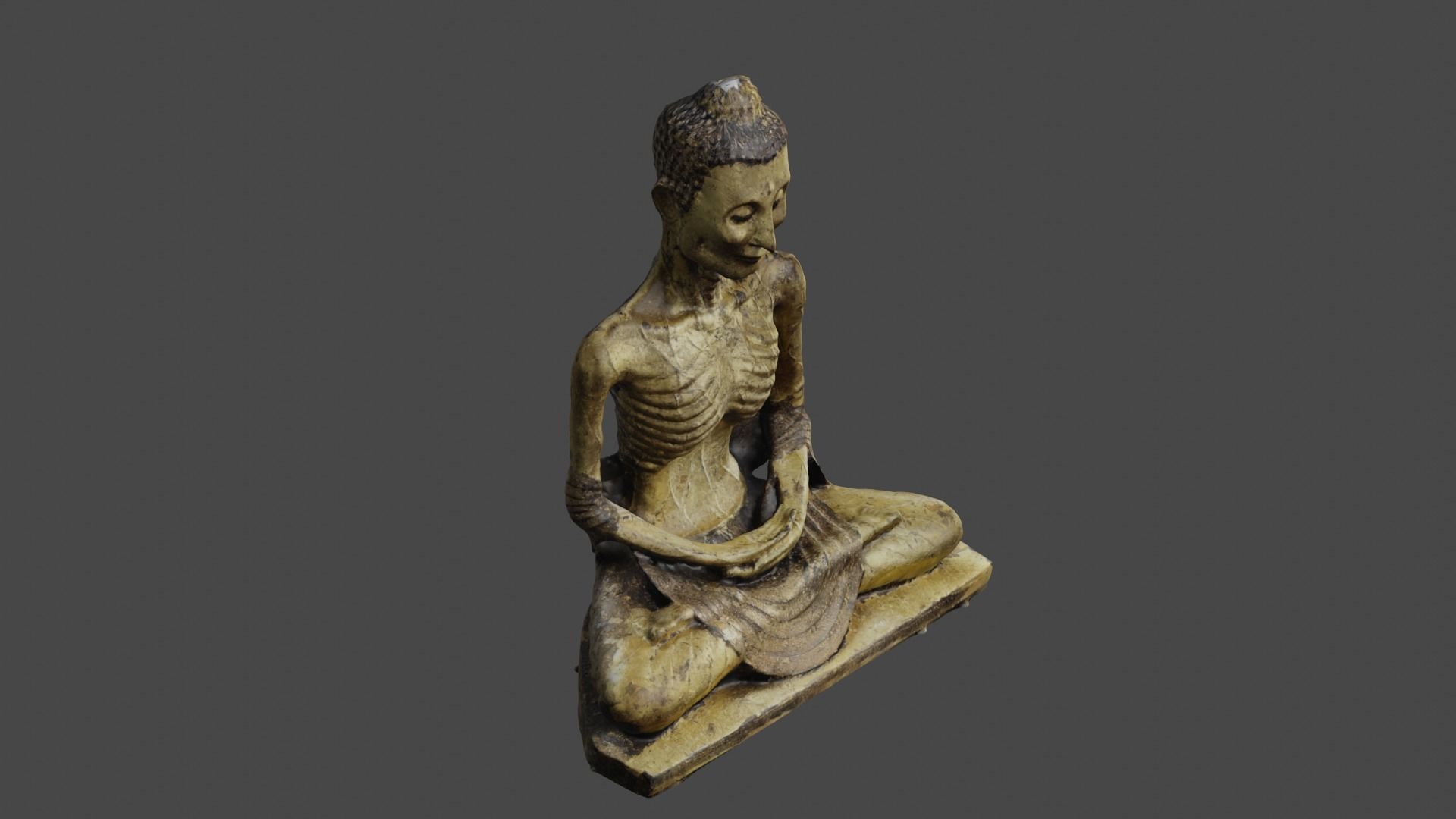 Buddha 18  Low-poly 3D model_34