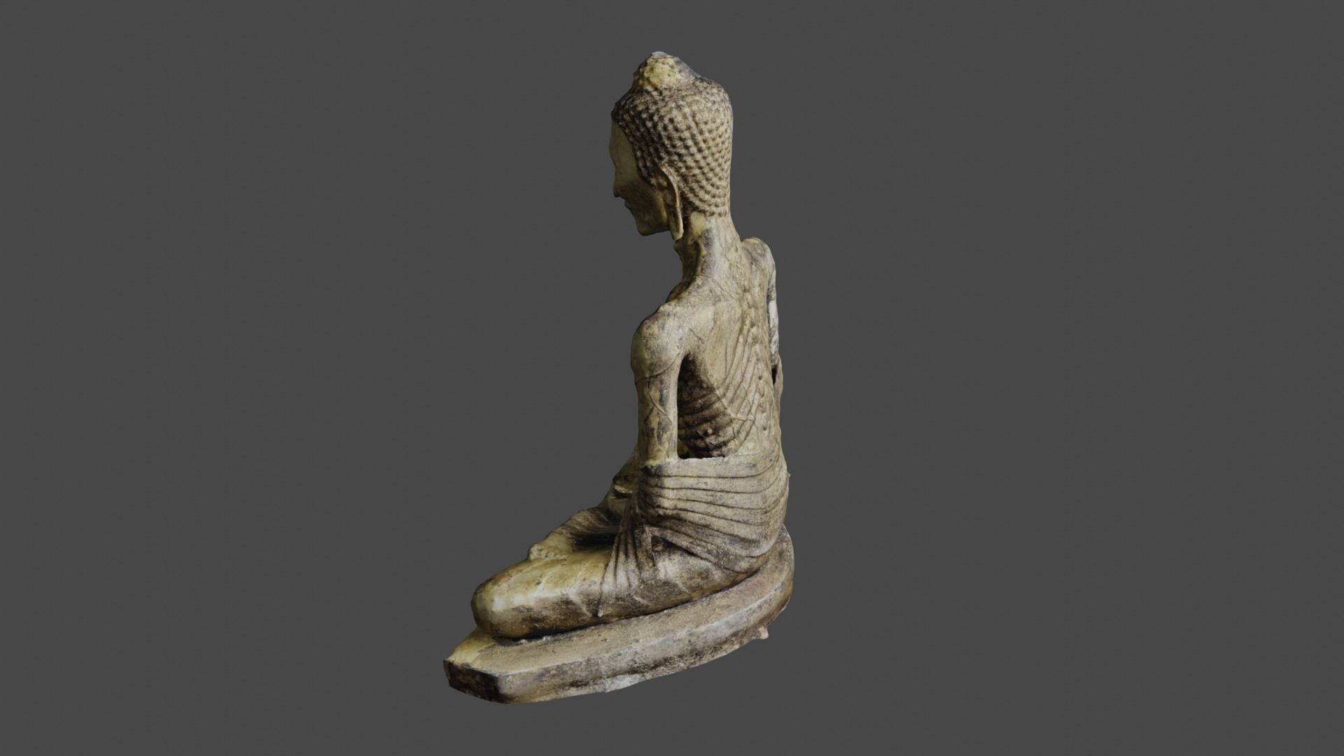 Buddha 18  Low-poly 3D model_30