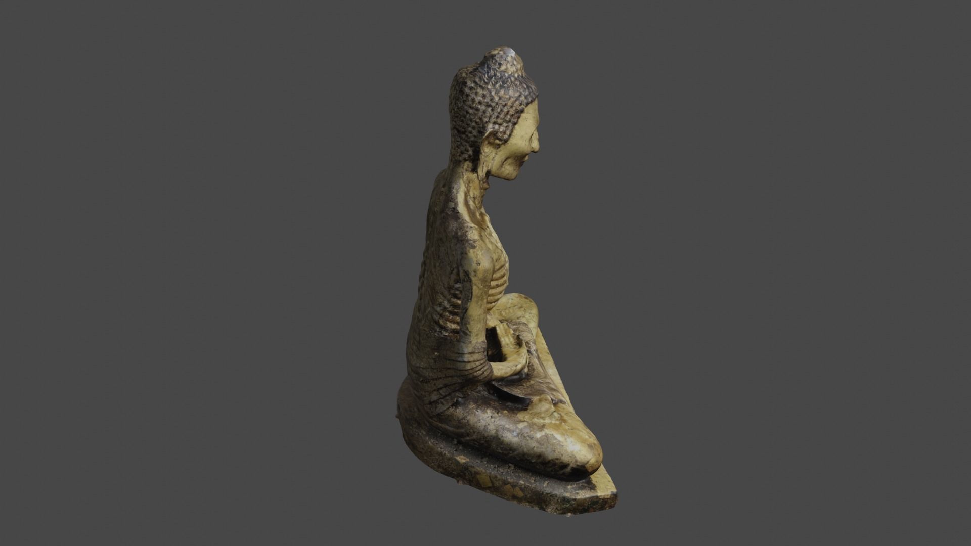 Buddha 18  Low-poly 3D model_22