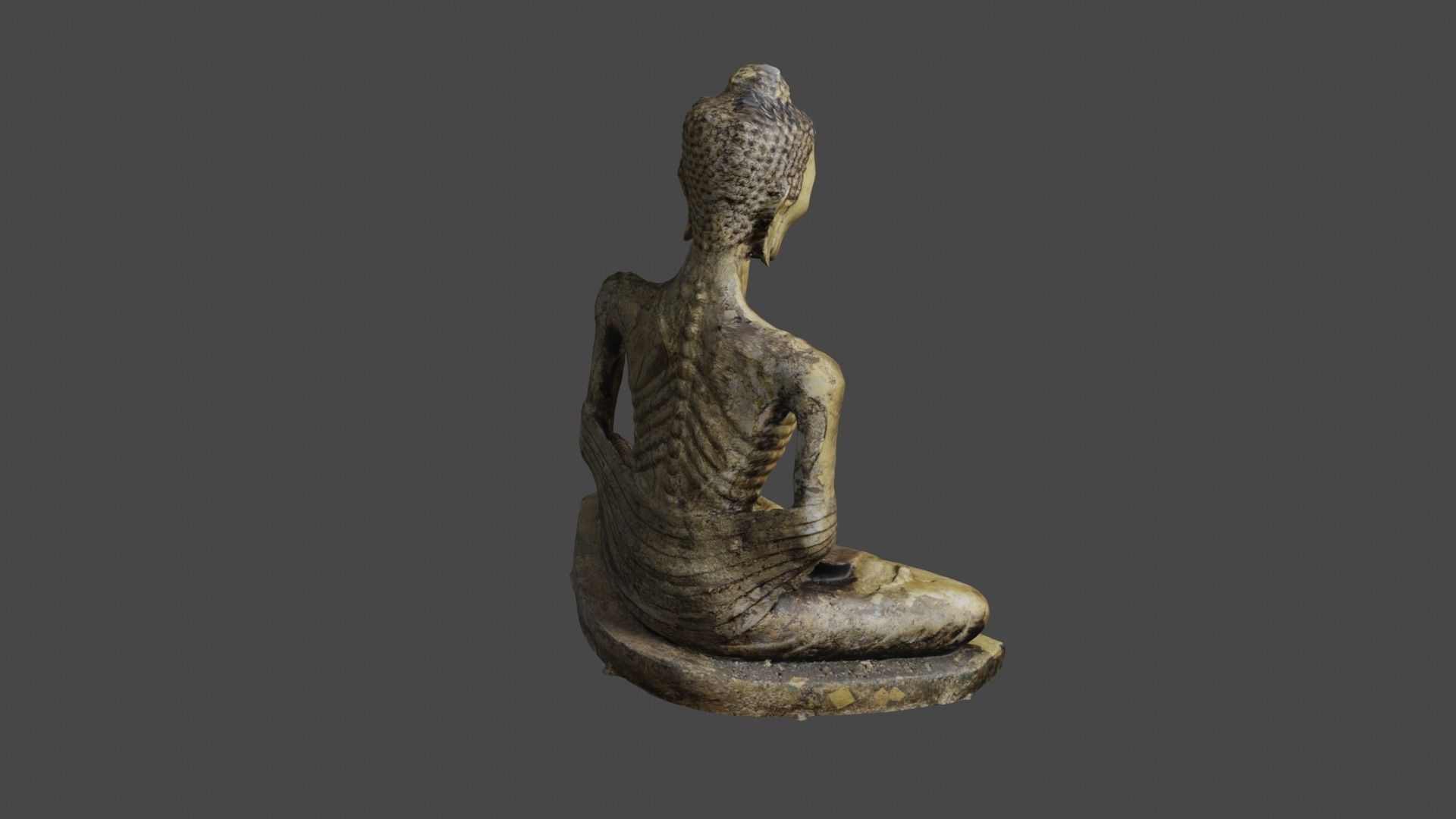 Buddha 18  Low-poly 3D model_19