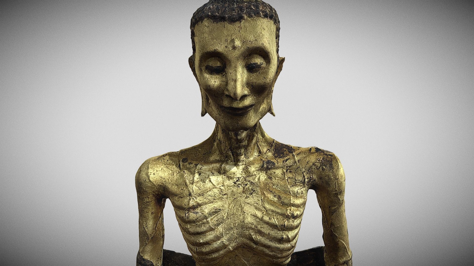 Buddha 18  Low-poly 3D model_4