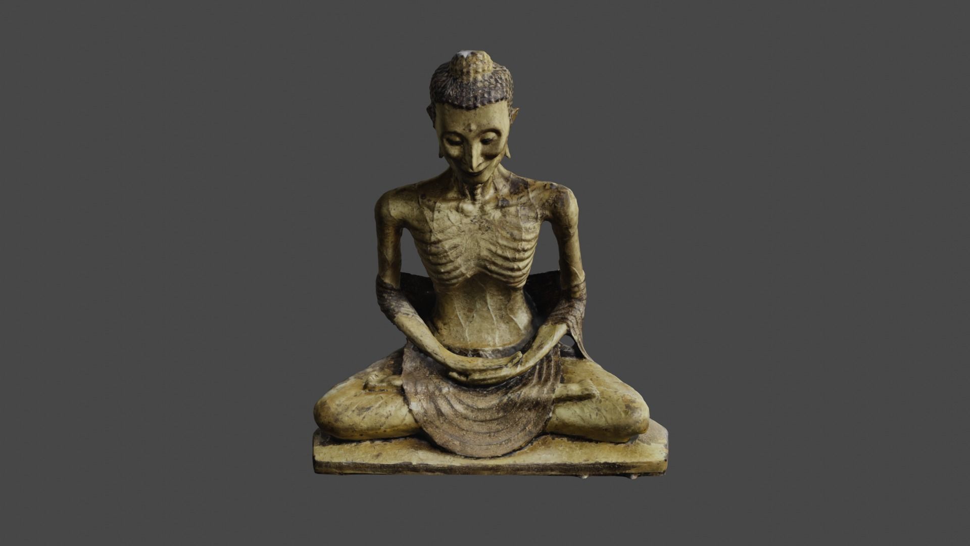 Buddha 18  Low-poly 3D model_35