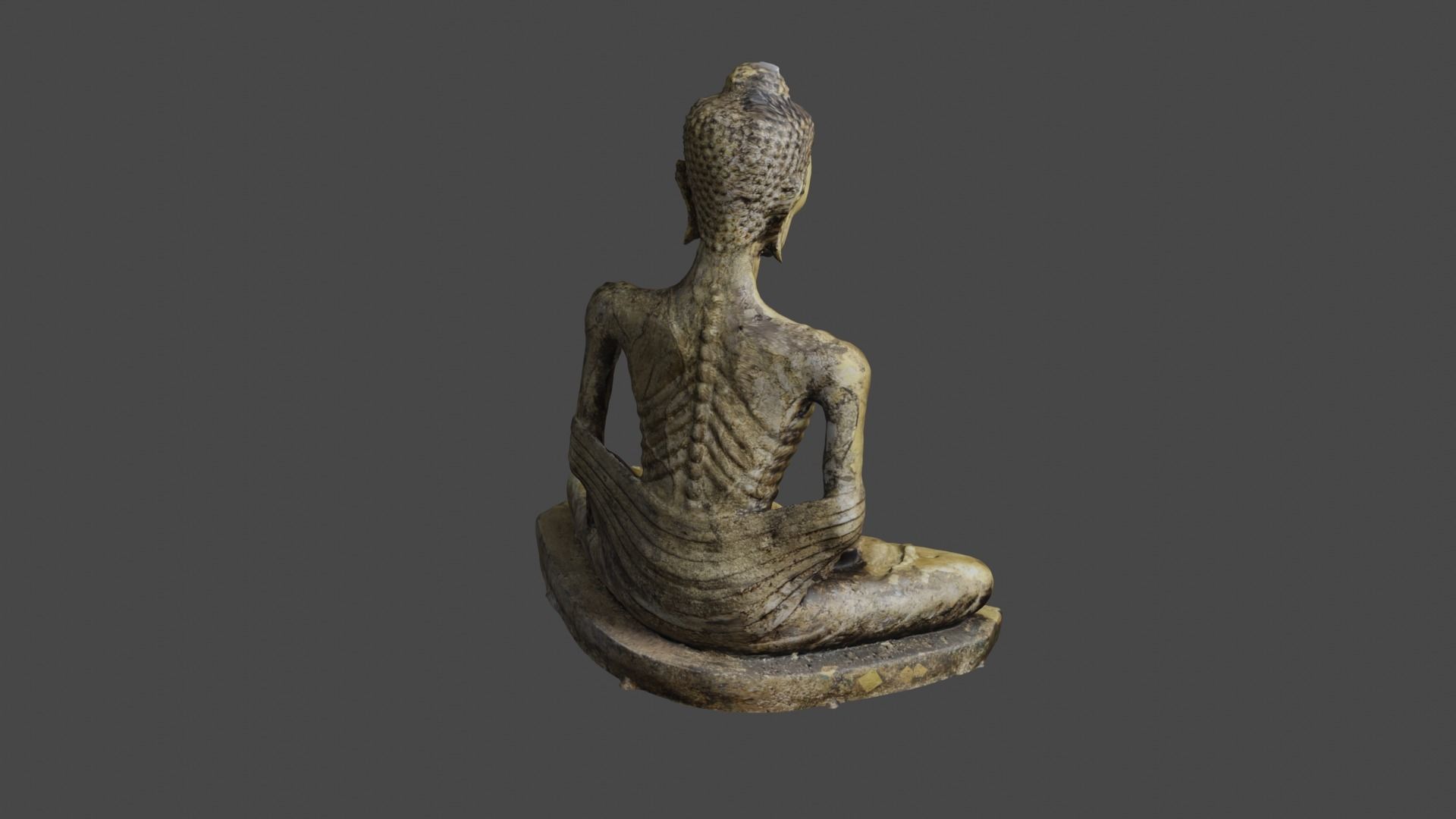 Buddha 18  Low-poly 3D model_40