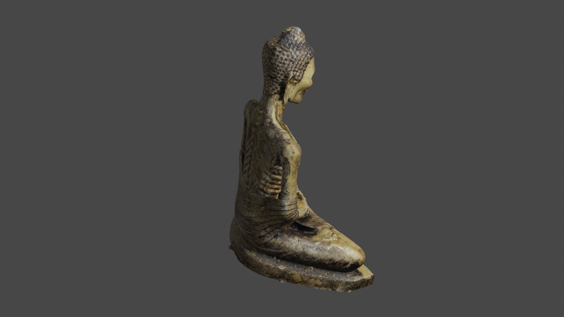 Buddha 18  Low-poly 3D model_25