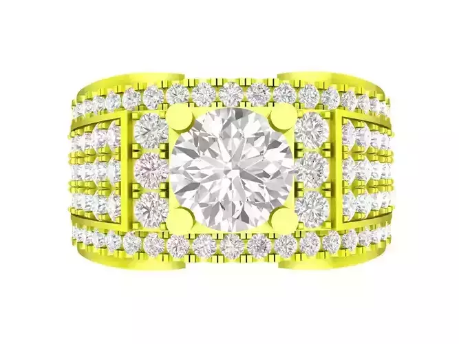 7089 Luxury Korean style diamond men ring 