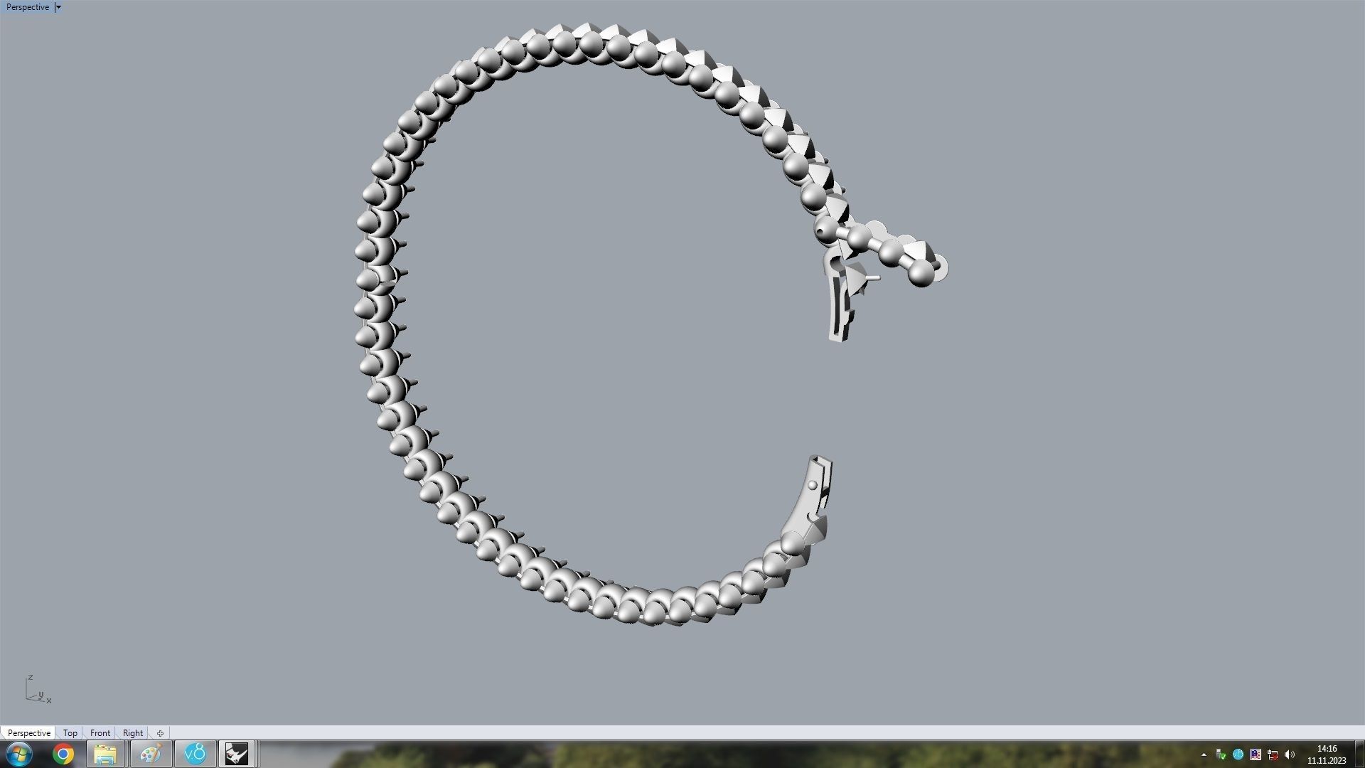 Clash Bracelet Wrist Measurment 190 mm 3D print model_17