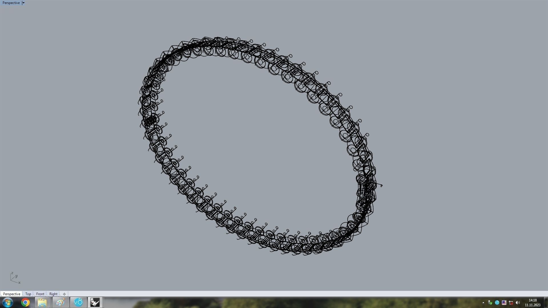 Clash Bracelet Wrist Measurment 190 mm 3D print model_12