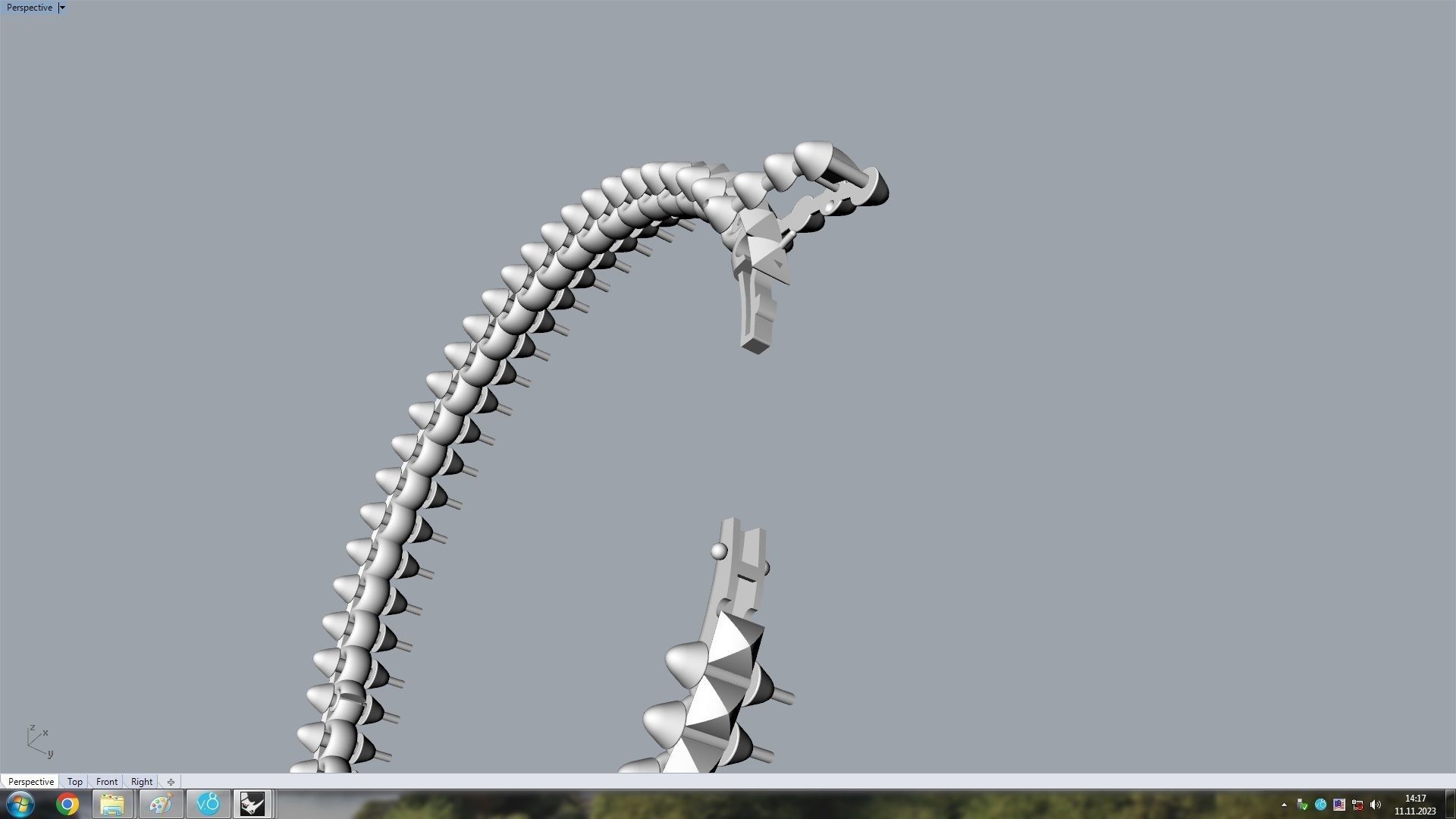 Clash Bracelet Wrist Measurment 190 mm 3D print model_18