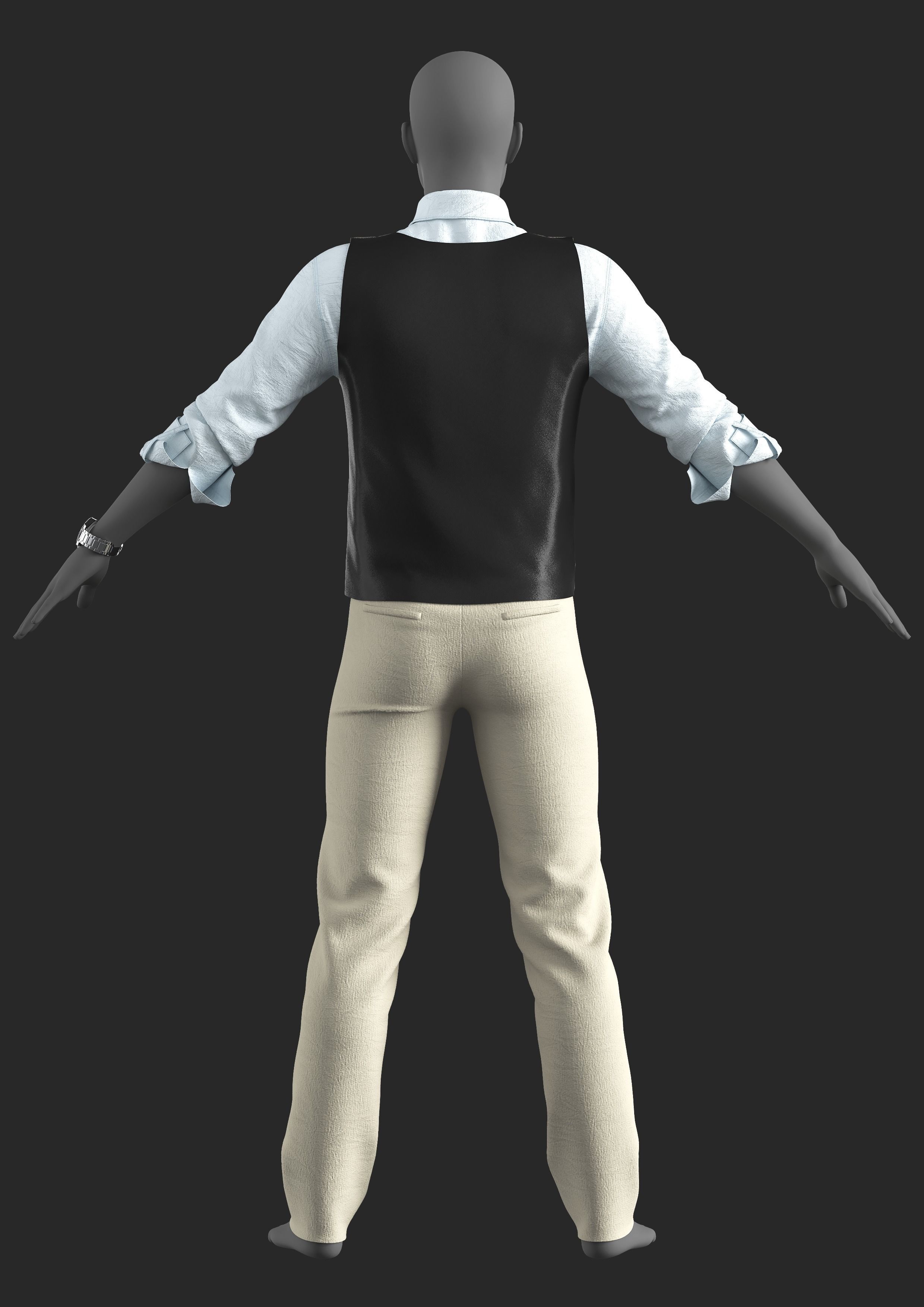 Model Design Men Mens Outfit 23 - Marvelous Designer 3D model | CGTrader