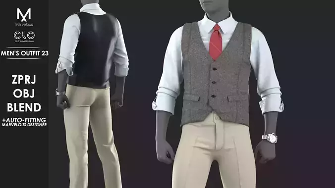 Mens Outfit 23 - Marvelous Designer