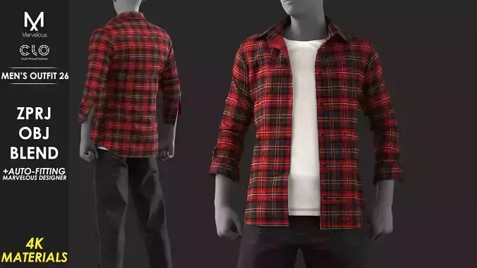 Mens Outfit 26 - Marvelous Designer
