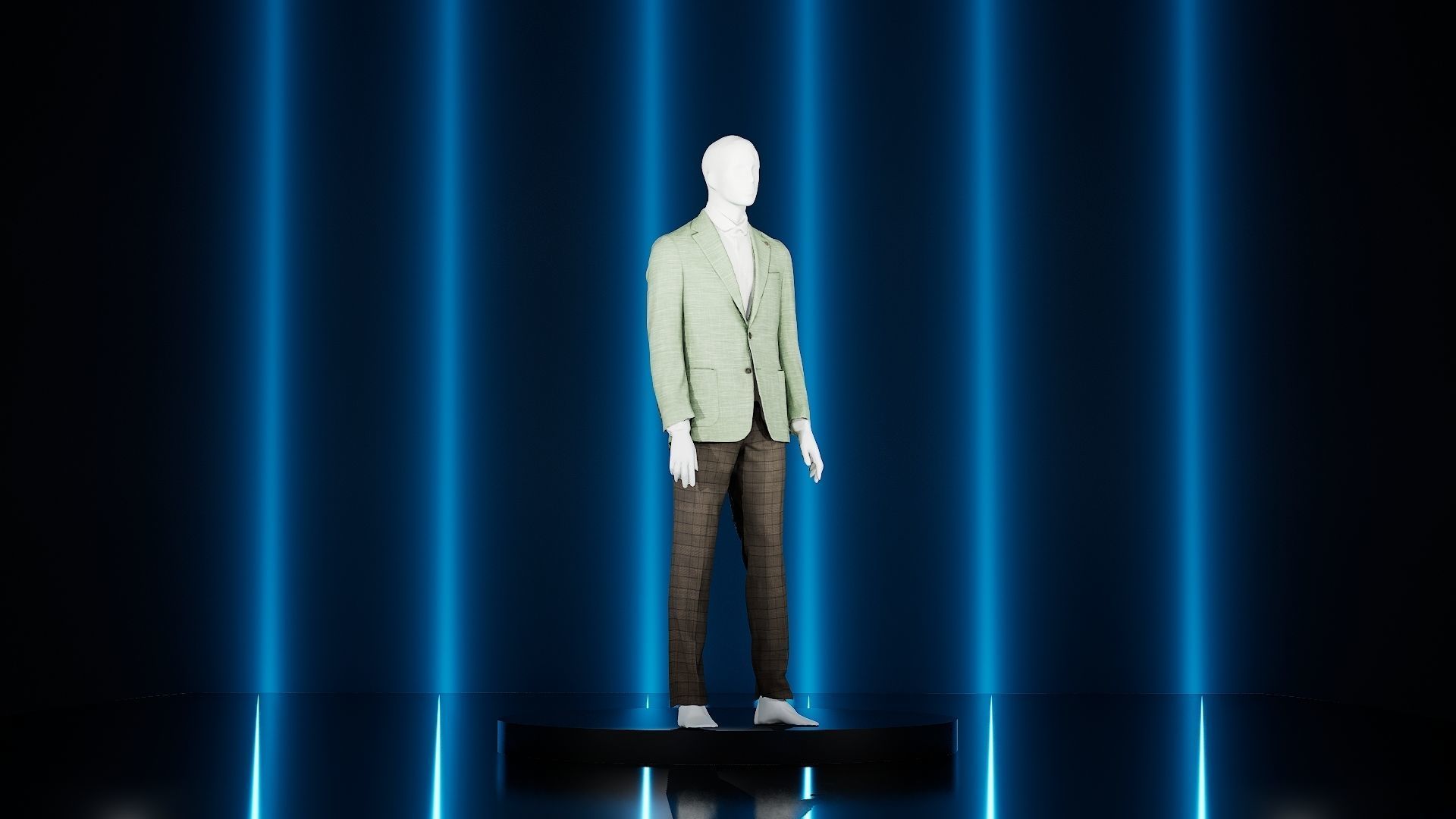 3D Scanned and Optimised - 8 Suit with Mannequin Pack 3D model_13