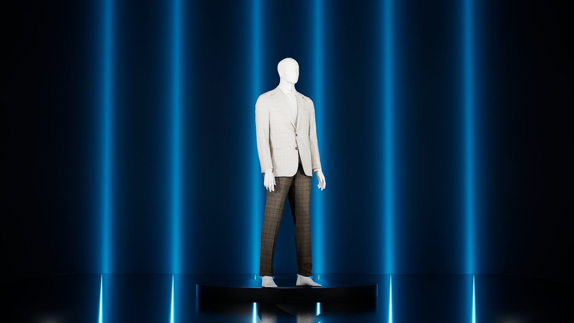 3D Scanned and Optimised - 8 Suit with Mannequin Pack 3D model_9