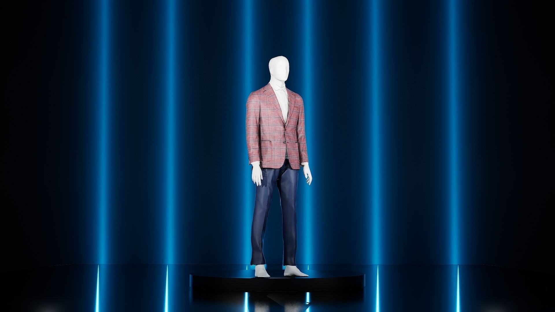 3D Scanned and Optimised - 8 Suit with Mannequin Pack 3D model_15