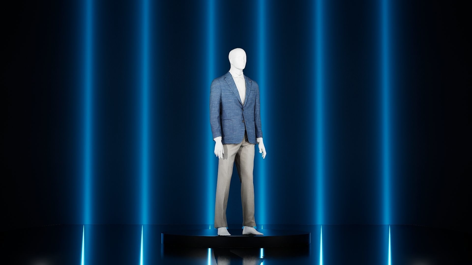 3D Scanned and Optimised - 8 Suit with Mannequin Pack 3D model_11