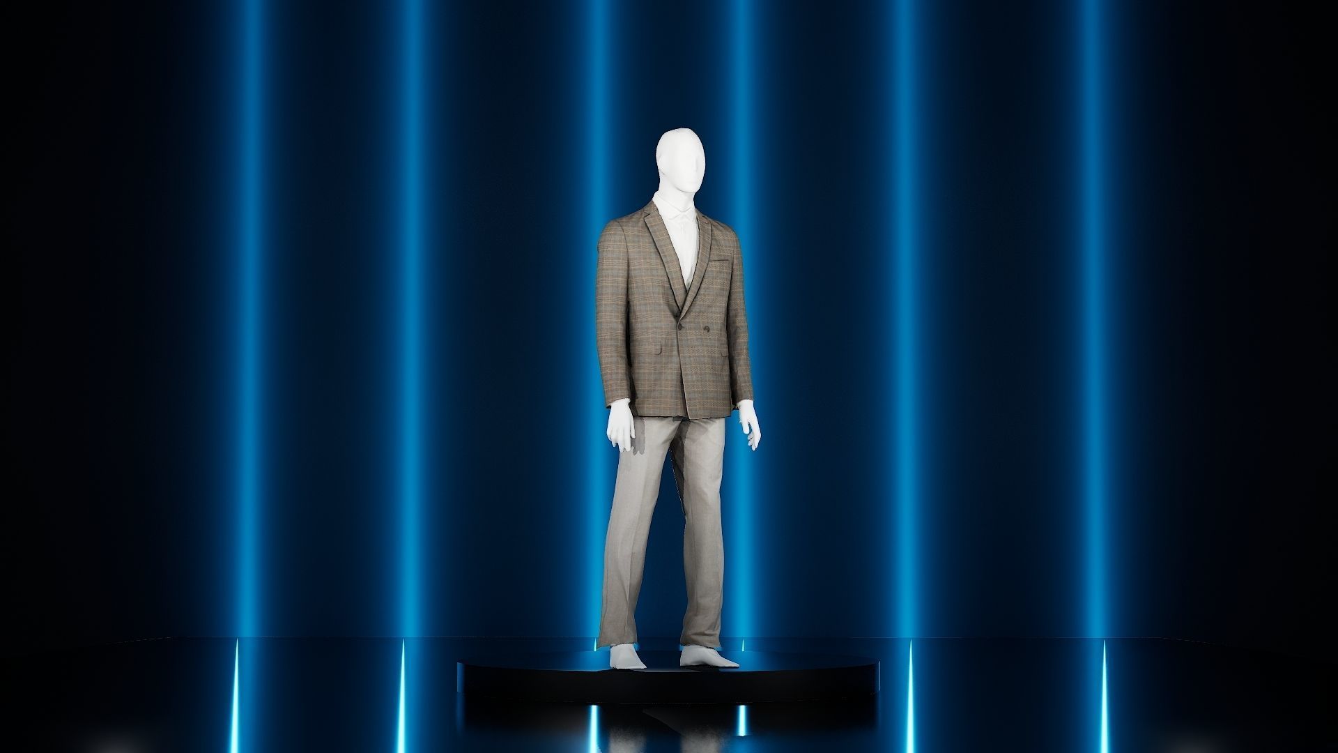3D Scanned and Optimised - 8 Suit with Mannequin Pack 3D model_17