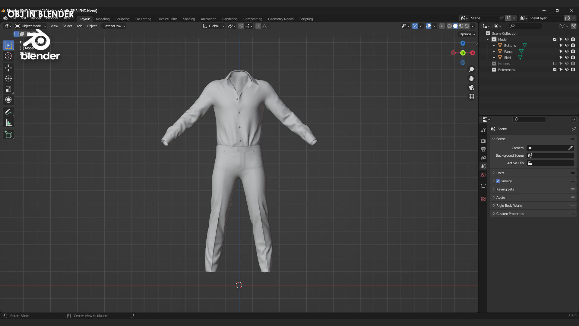 Model Desingner Mens Outfit 25 - Marvelous Designer 3D model | CGTrader