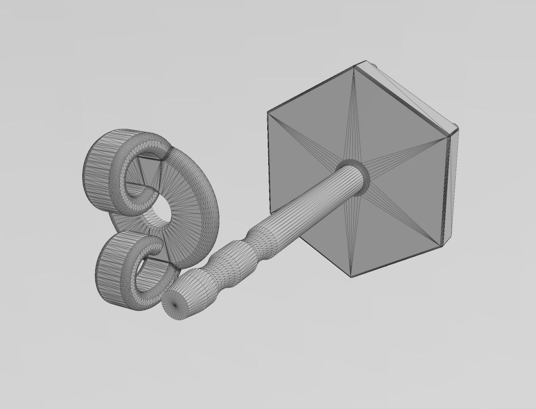 Diamond hexagonal stud earring 3D print model_14