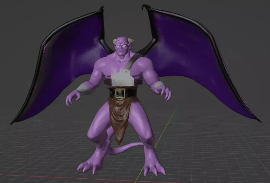 gargoyles wyvern 6 3D print model_0