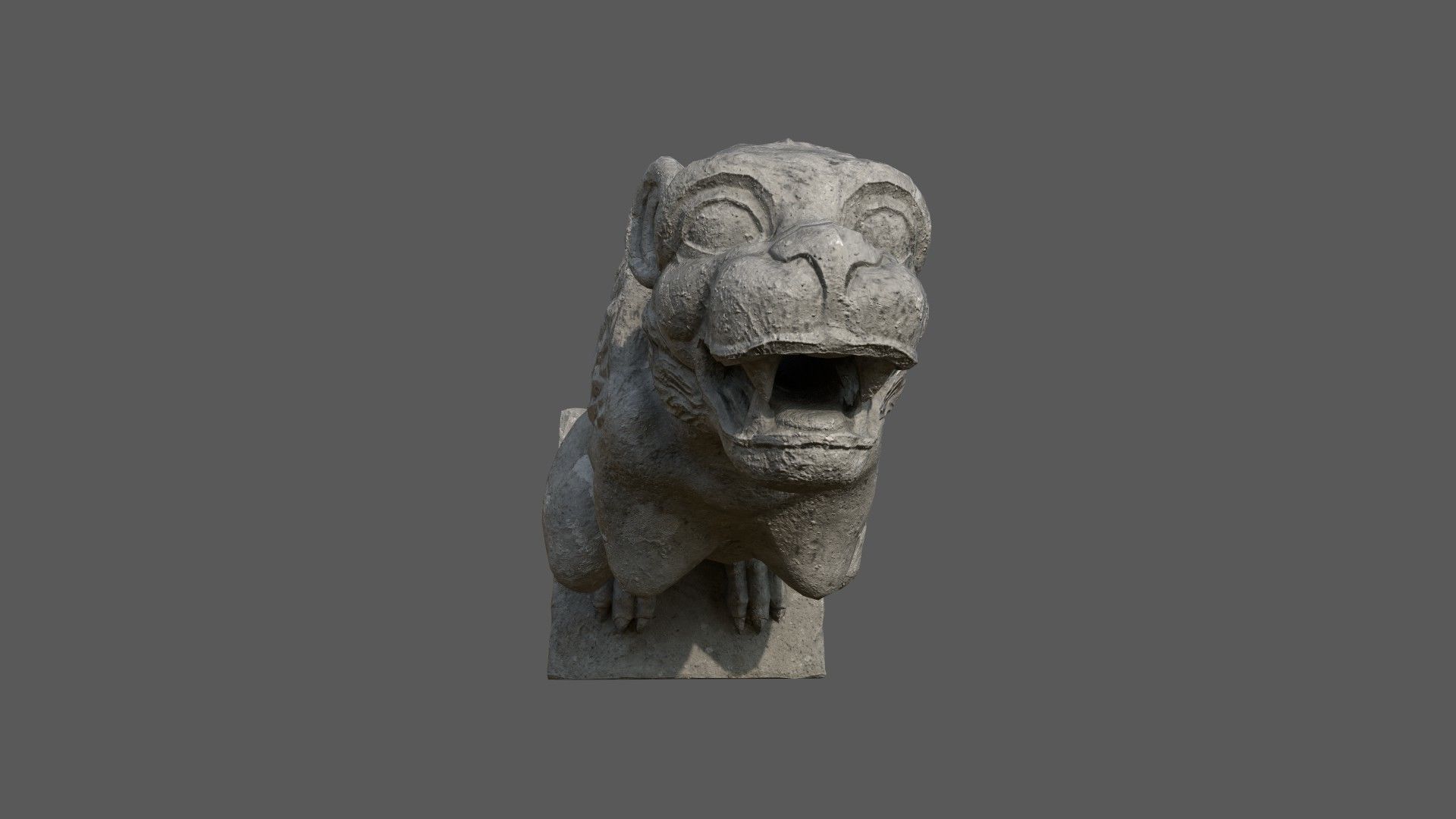 Gargoyle06 Low-poly 3D model_11