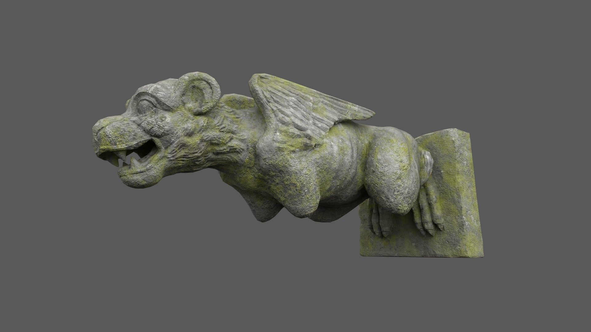Gargoyle06 Low-poly 3D model_3