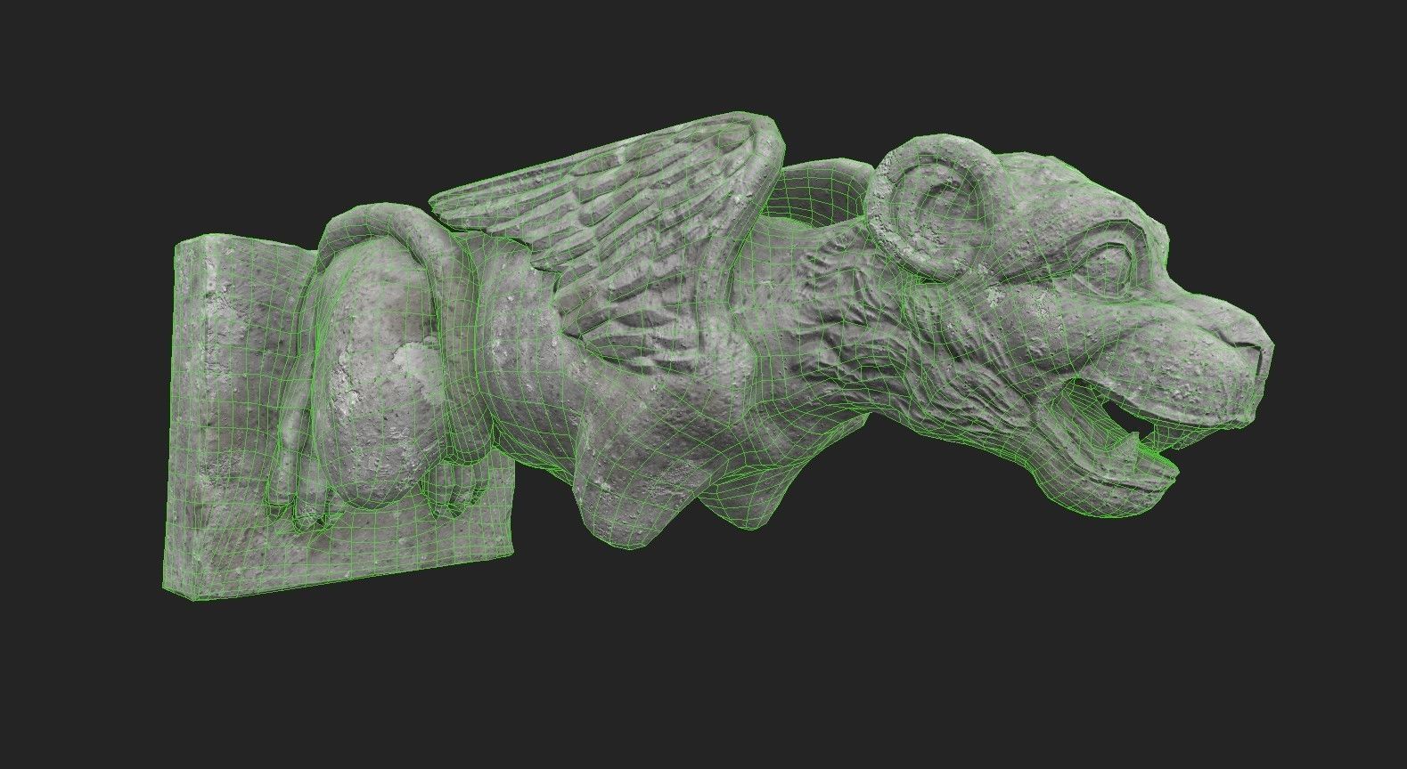 Gargoyle06 Low-poly 3D model_18