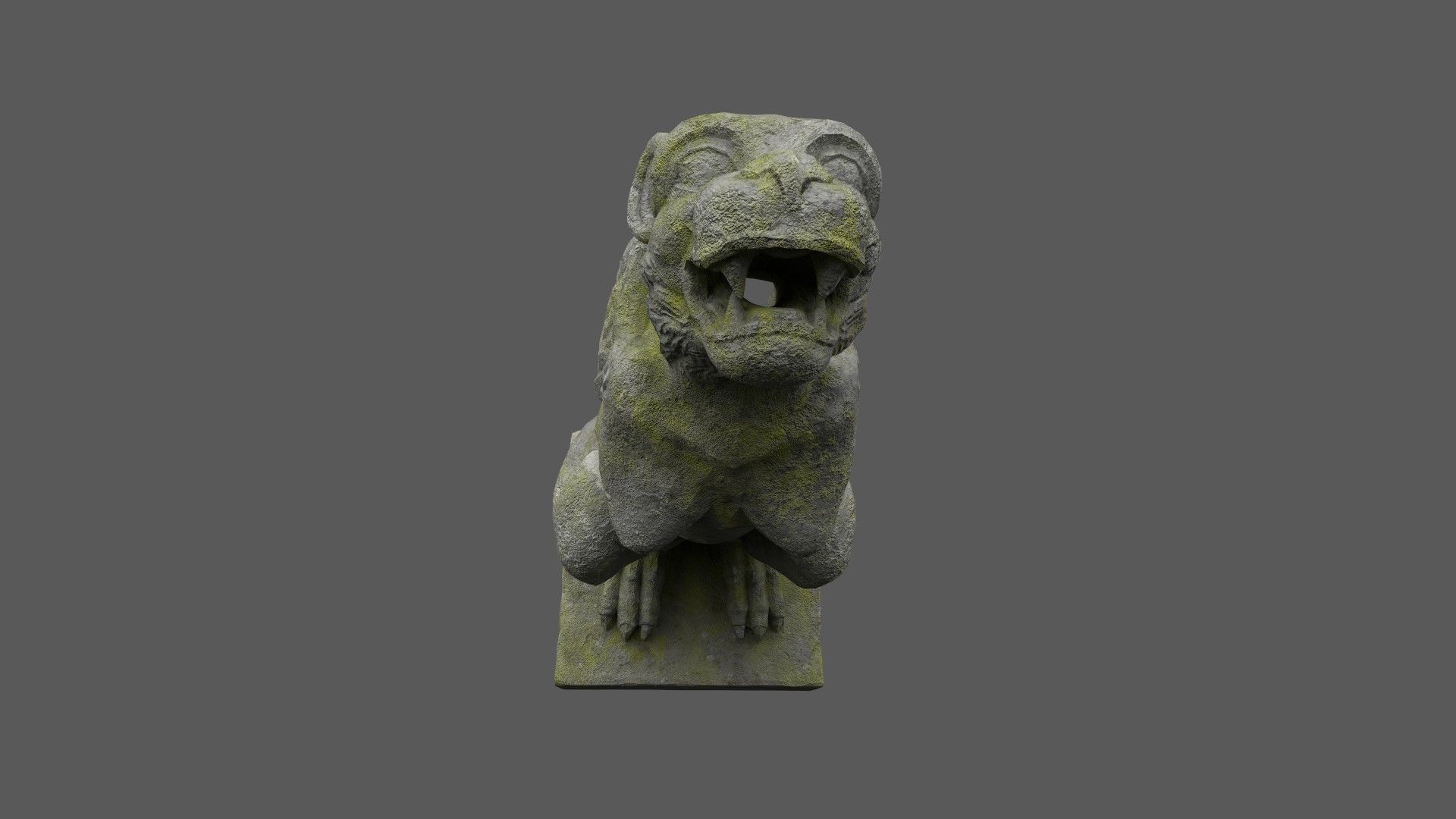 Gargoyle06 Low-poly 3D model_7