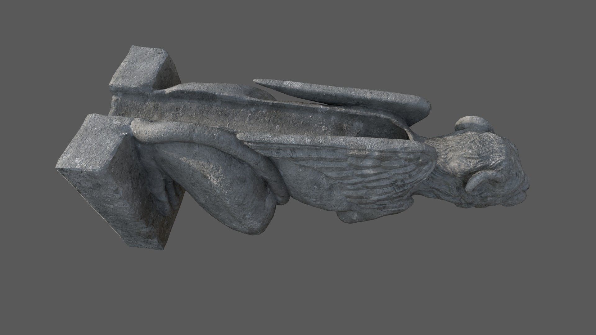 Gargoyle06 Low-poly 3D model_12