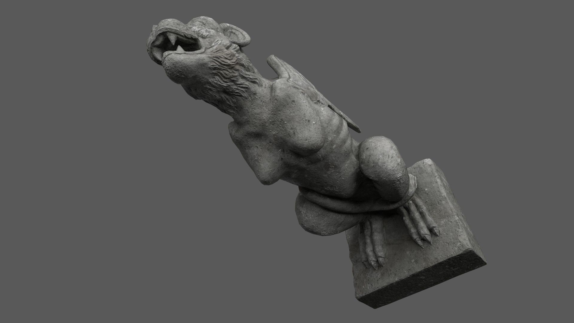 Gargoyle06 Low-poly 3D model_15
