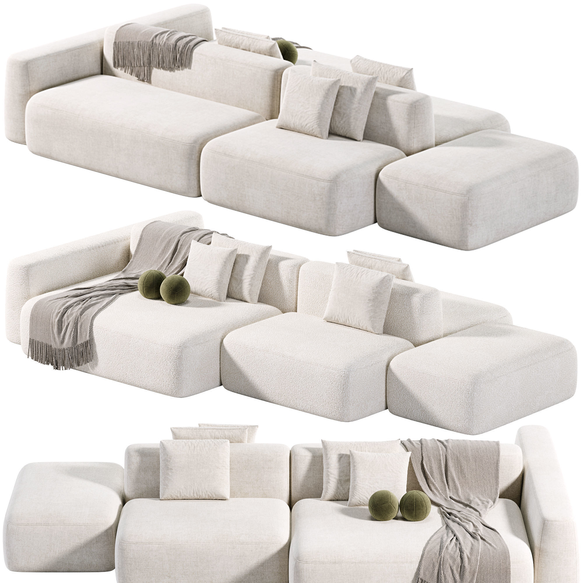  Sky Sofa Modular Sofa By Tamamm 03 Low-poly 3D model_1