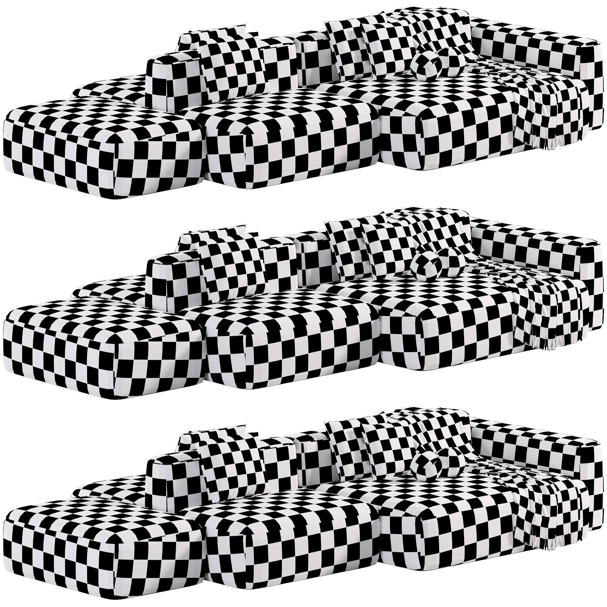  Sky Sofa Modular Sofa By Tamamm 03 Low-poly 3D model_4