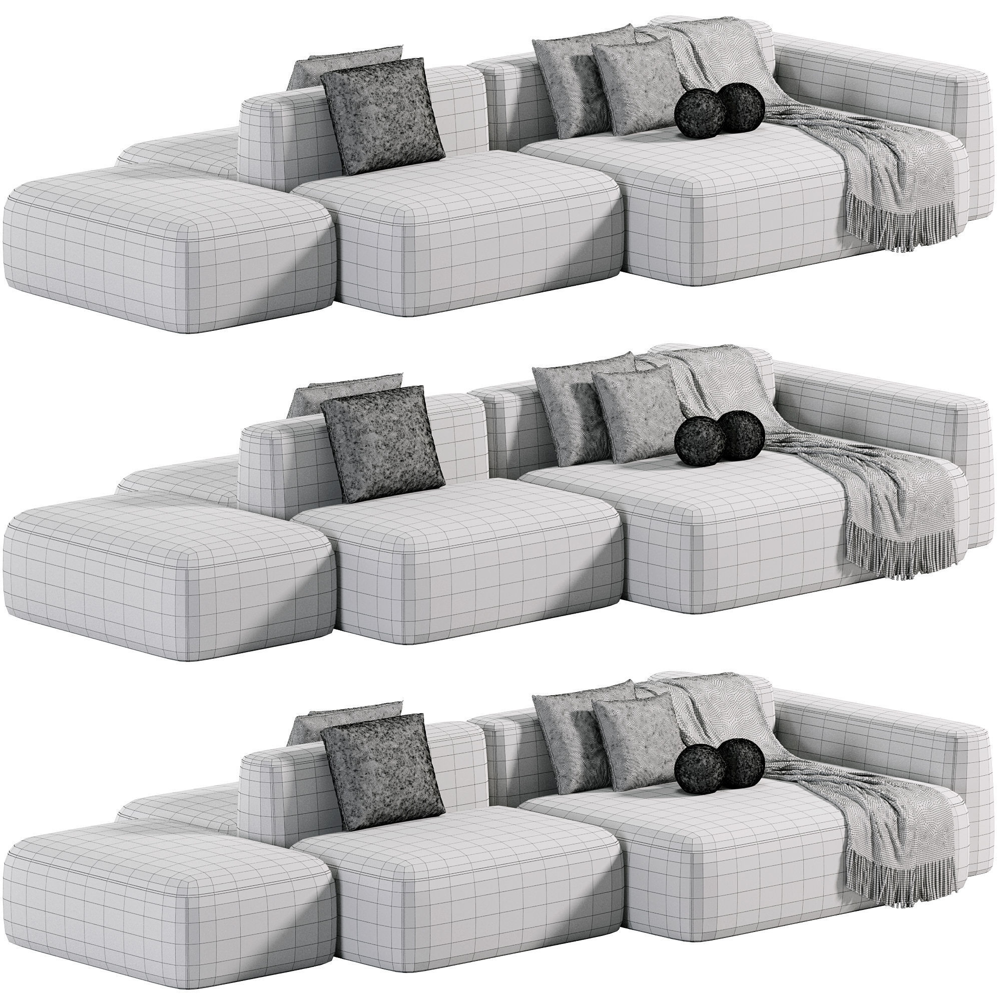  Sky Sofa Modular Sofa By Tamamm 03 Low-poly 3D model_5