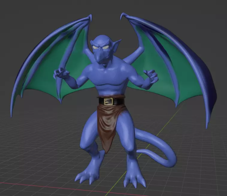 gargoyles wyvern 7 3D print model_0