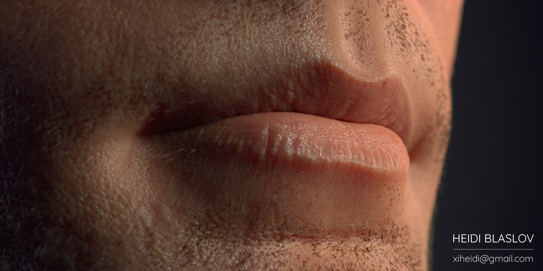 Photo-Realistic Human Male Head Low-poly 3D model_7