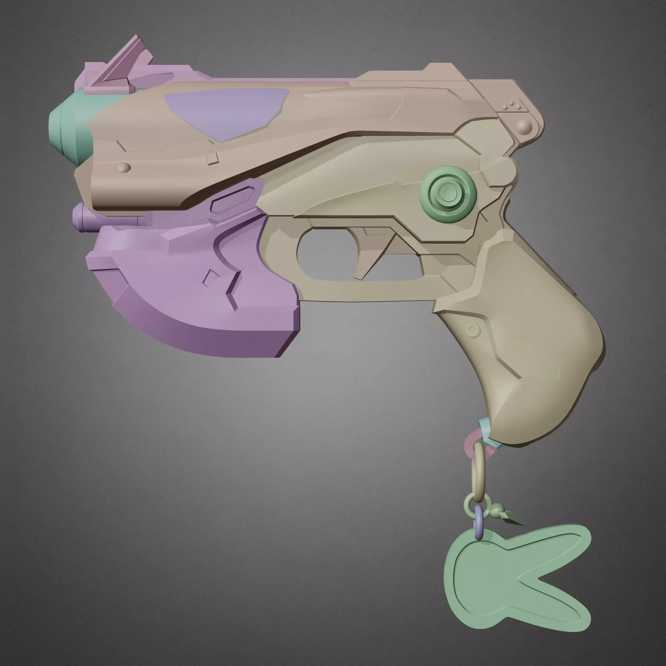 Overwatch 2 D va Pistol for Cosplay  3D print model_4