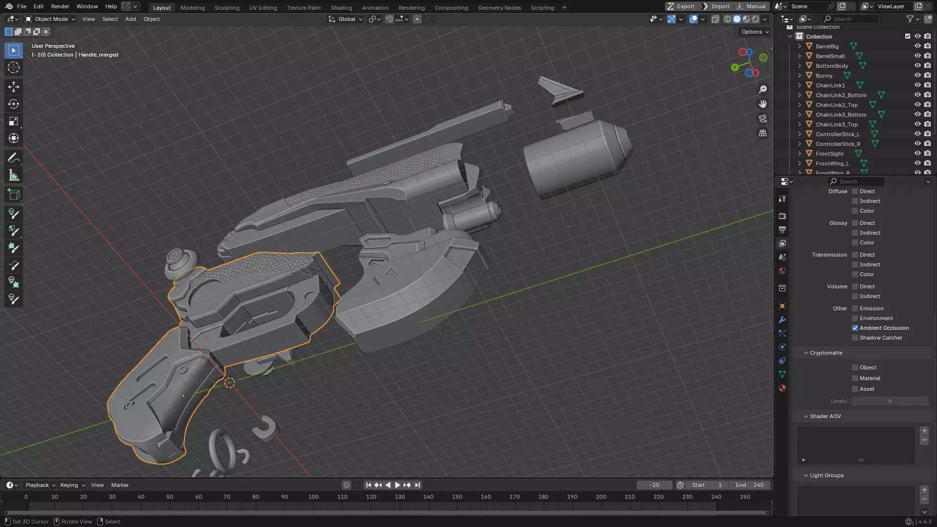 Overwatch 2 D va Pistol for Cosplay  3D print model_25