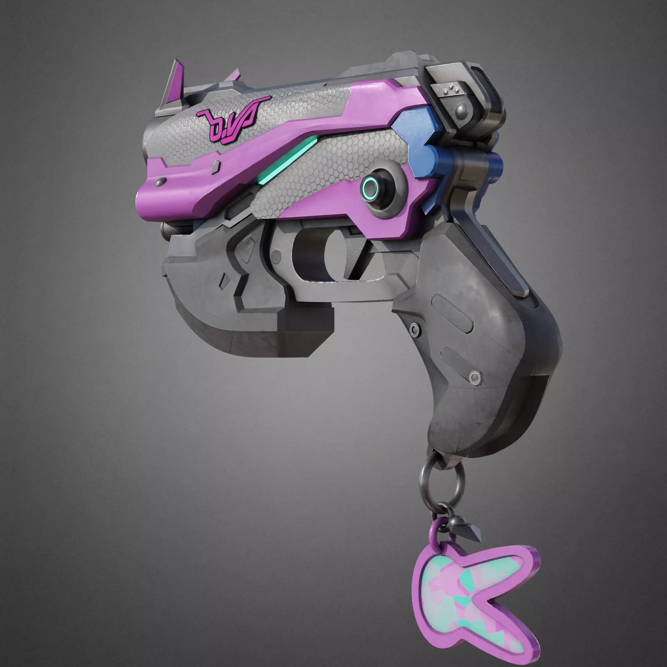 Overwatch 2 D va Pistol for Cosplay  3D print model_6