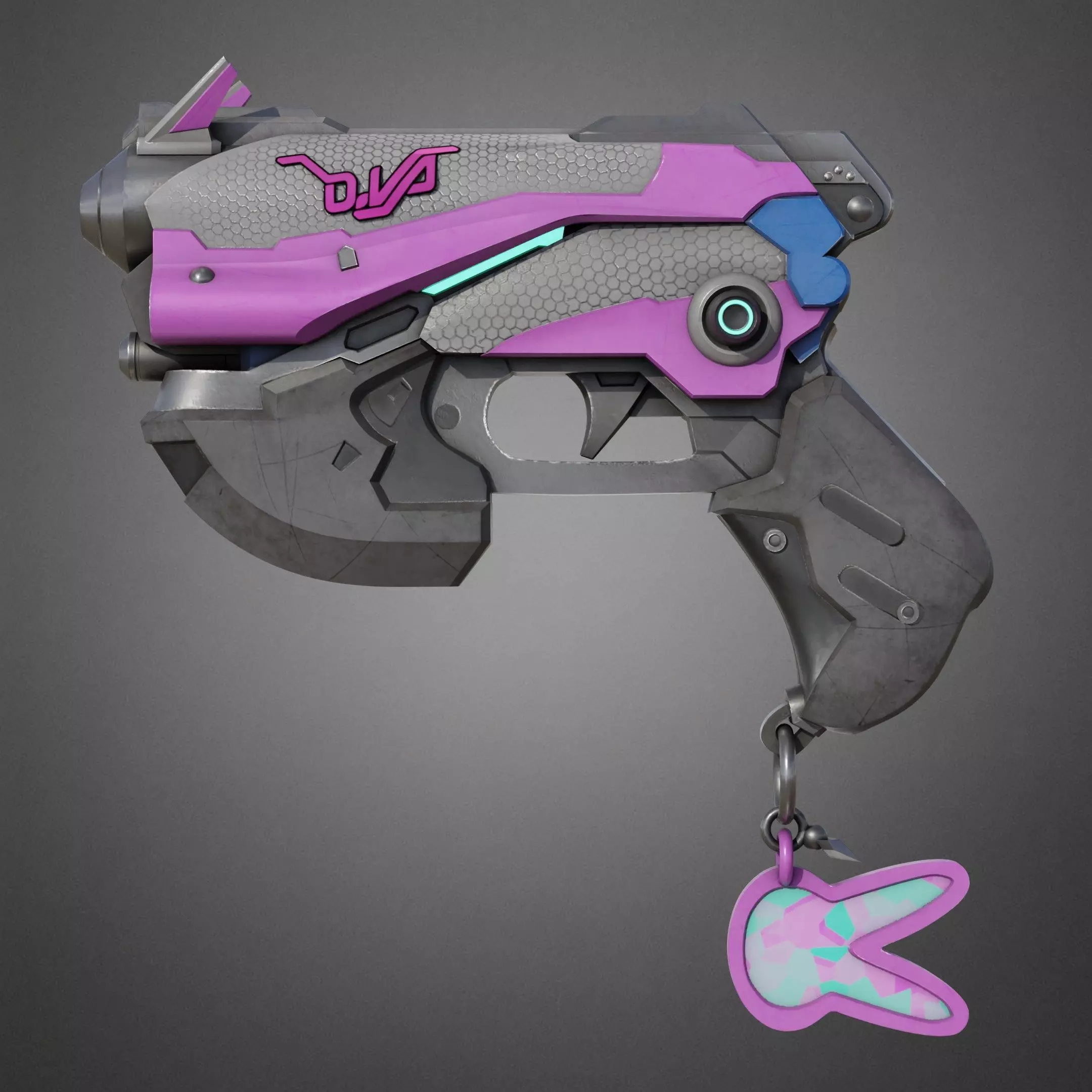 Overwatch 2 D va Pistol for Cosplay  3D print model_3