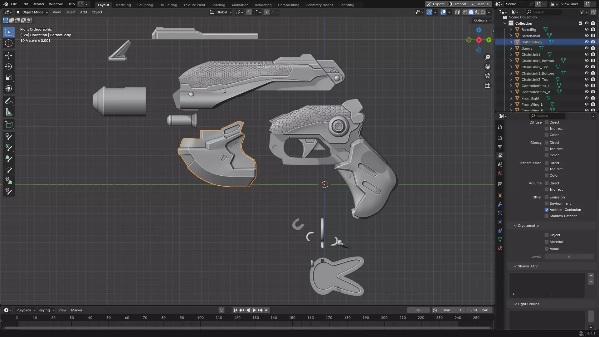 Overwatch 2 D va Pistol for Cosplay  3D print model_21