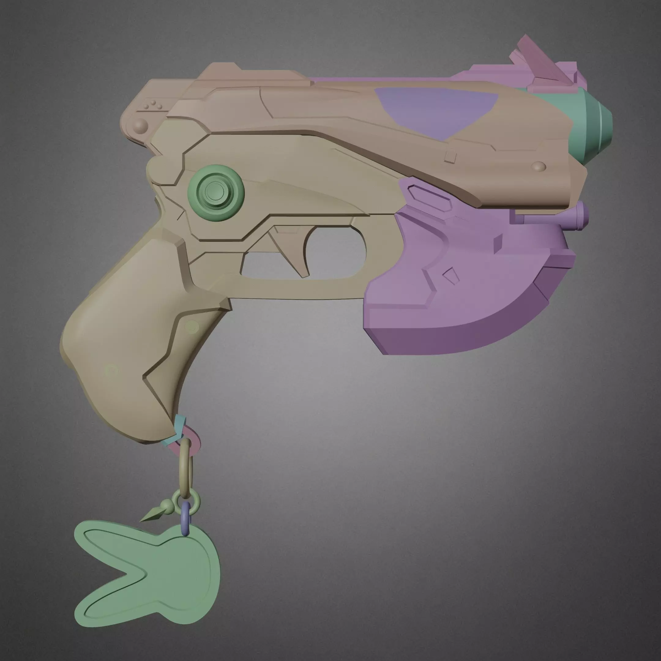 Overwatch 2 D va Pistol for Cosplay  3D print model_16