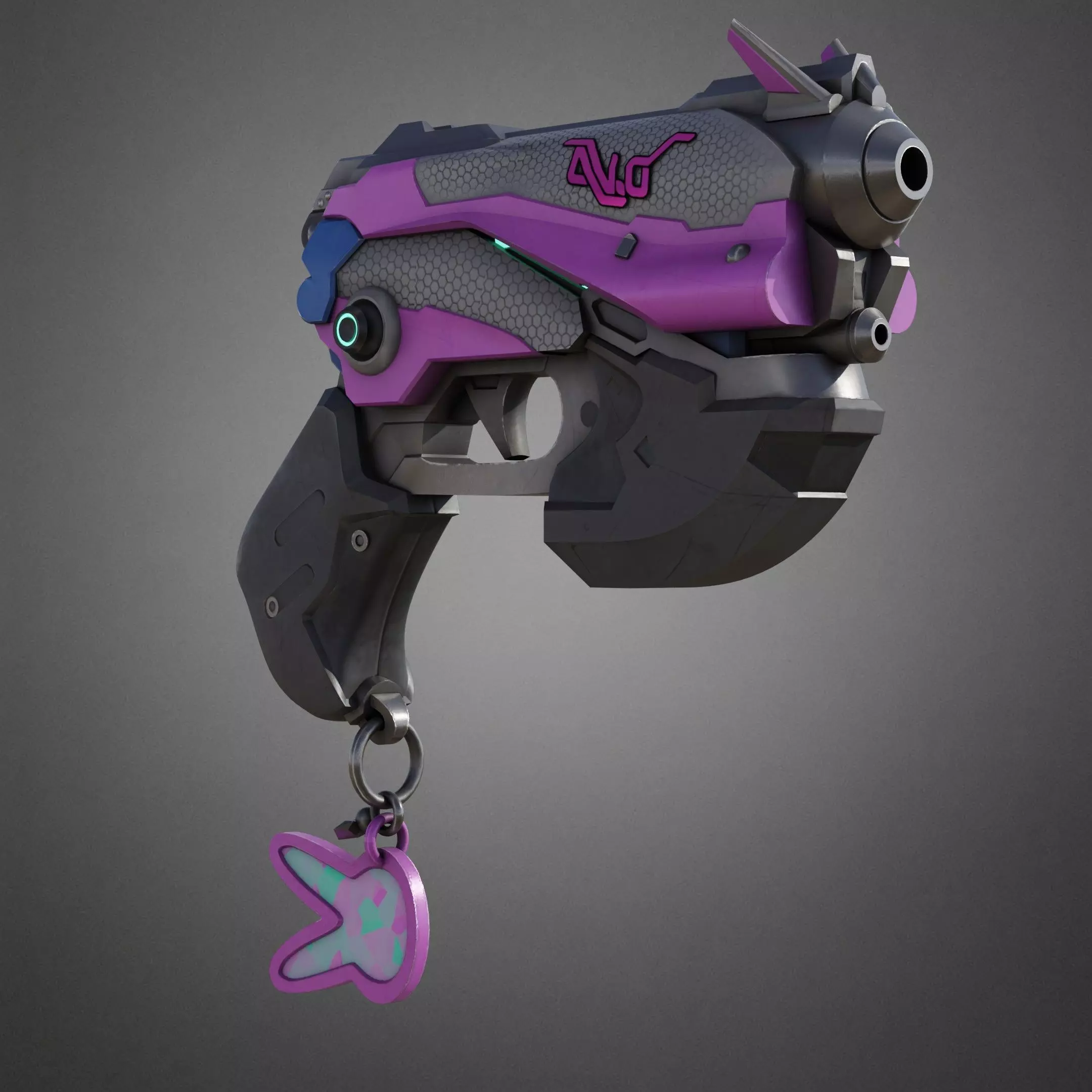 Overwatch 2 D va Pistol for Cosplay  3D print model_18