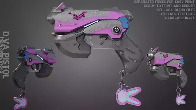 Overwatch 2 D va Pistol for Cosplay 